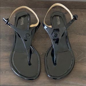 Michael Kors Black Jelly Sandals with Small Heel